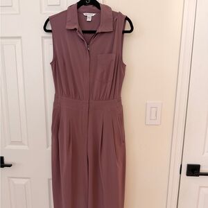 Athleta Brooklyn Heights Wide Leg Mauve Jumpsuit Sz 8